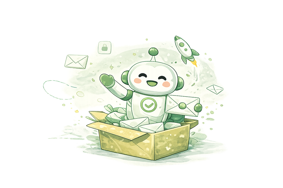 Güvenli e-posta pazarlama illüstrasyonu